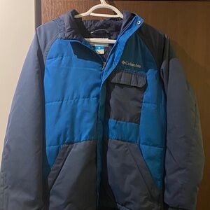 Columbia Blue and Navy Colorblock Light winter Jacket